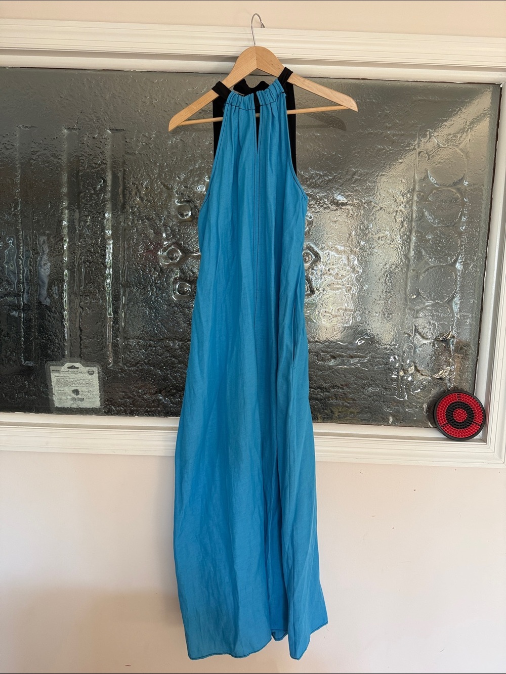 Topshop M Blue Halter Maxi Dress